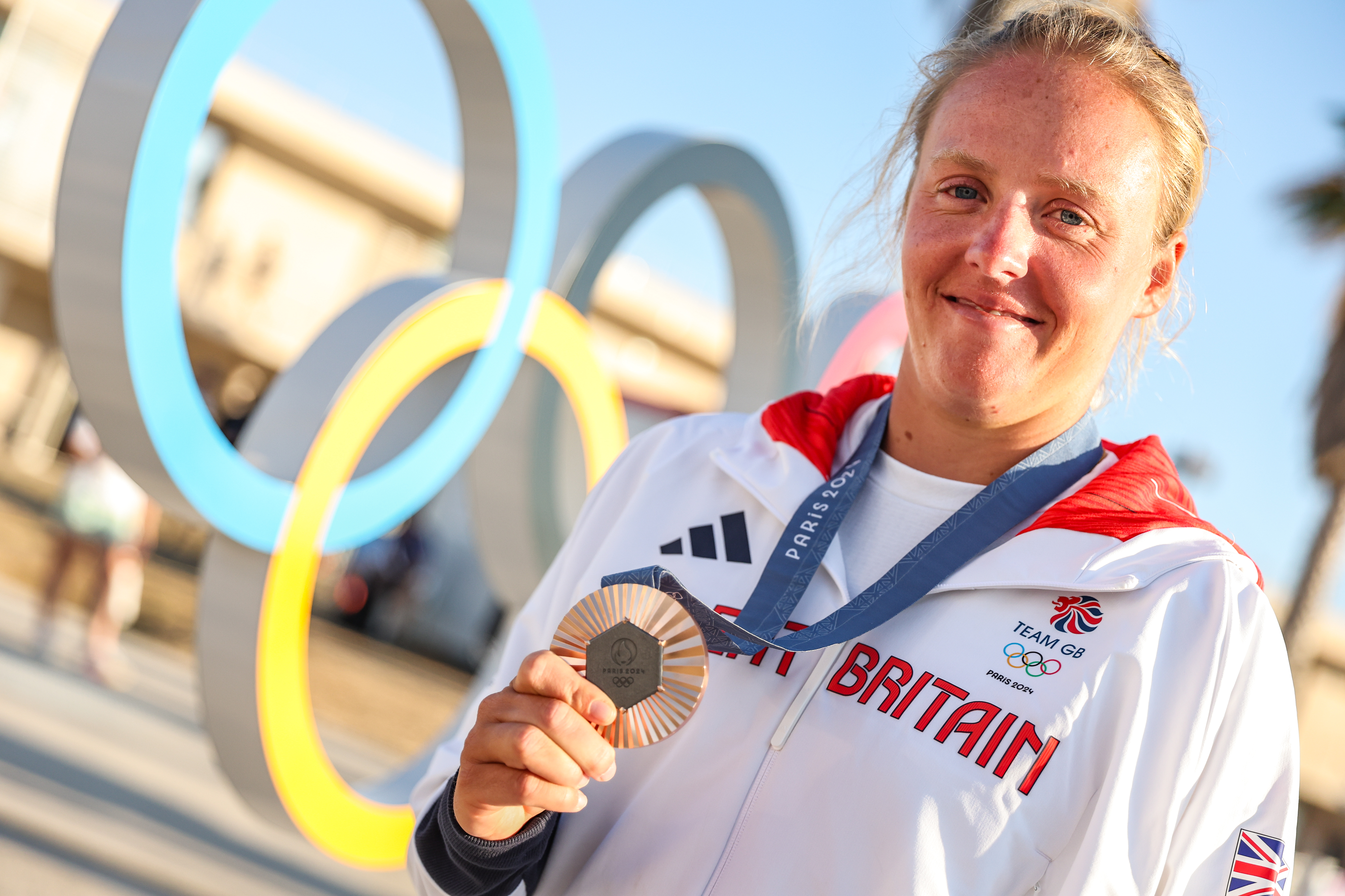 Emma Wilson becomes the first British windsurfer to win back-to-back Olympic medals. © World Sailing