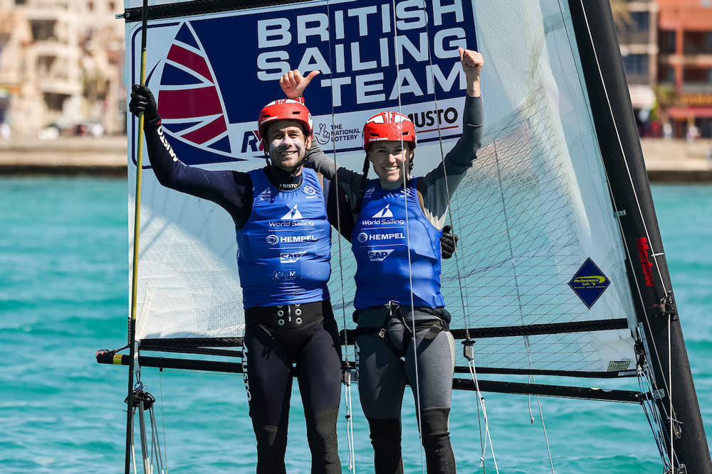 Anna posing for a picture after wining a sailing competition