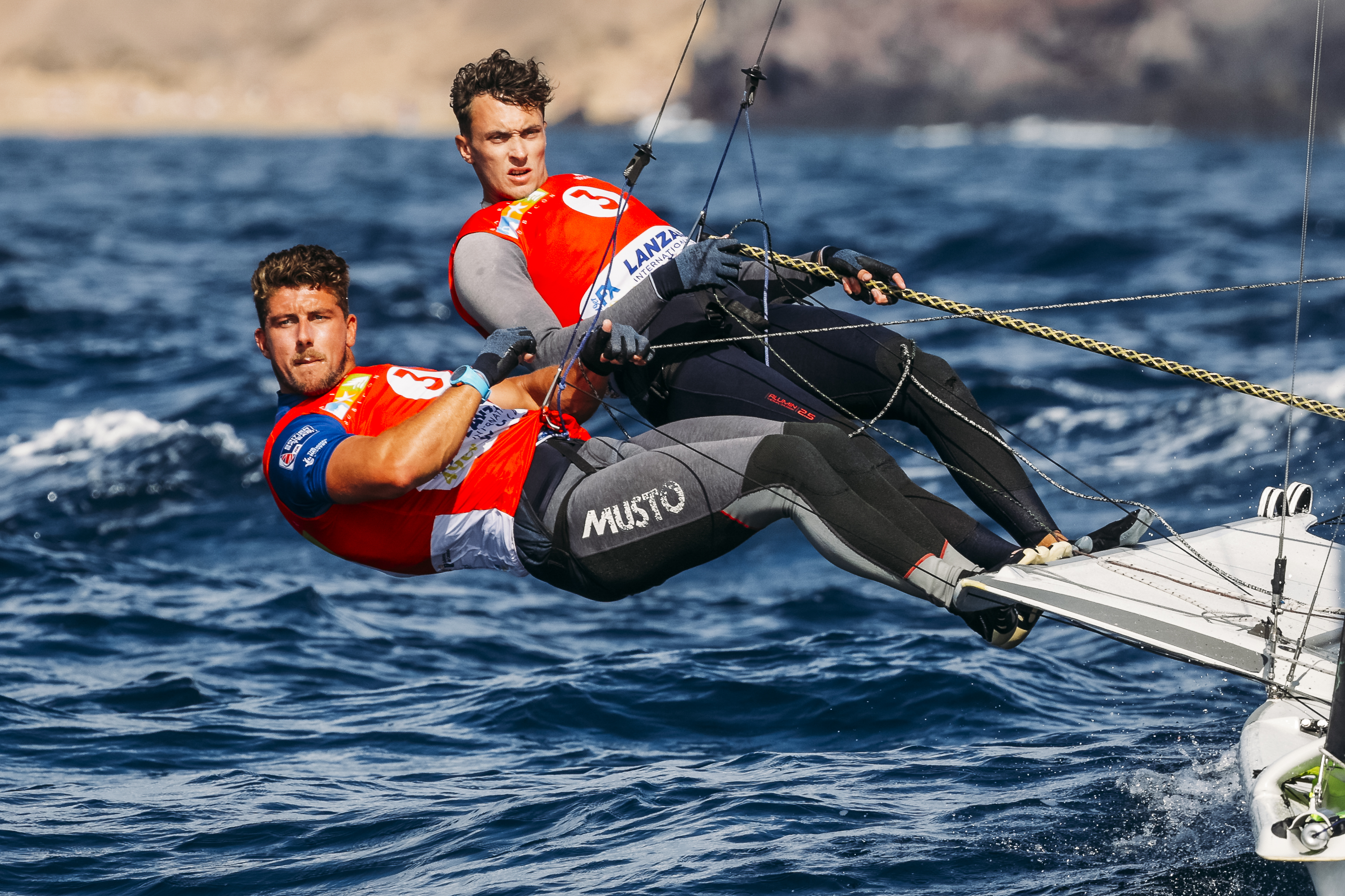 James Grummett (right) and Rhos Hawes in action. © Sailing Energy