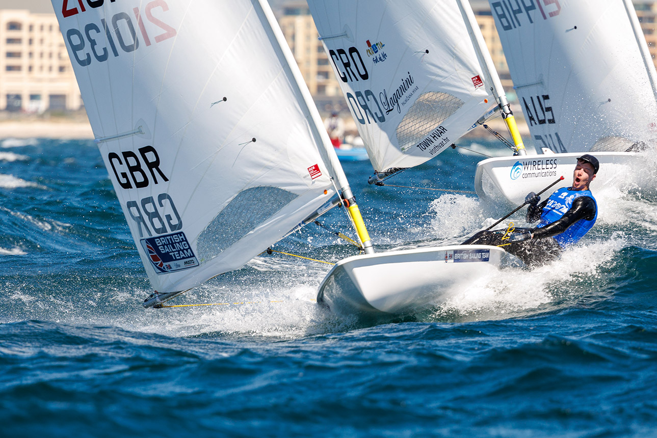 Micky Beckett from Solva, Wales, in action. © Down Under Sail